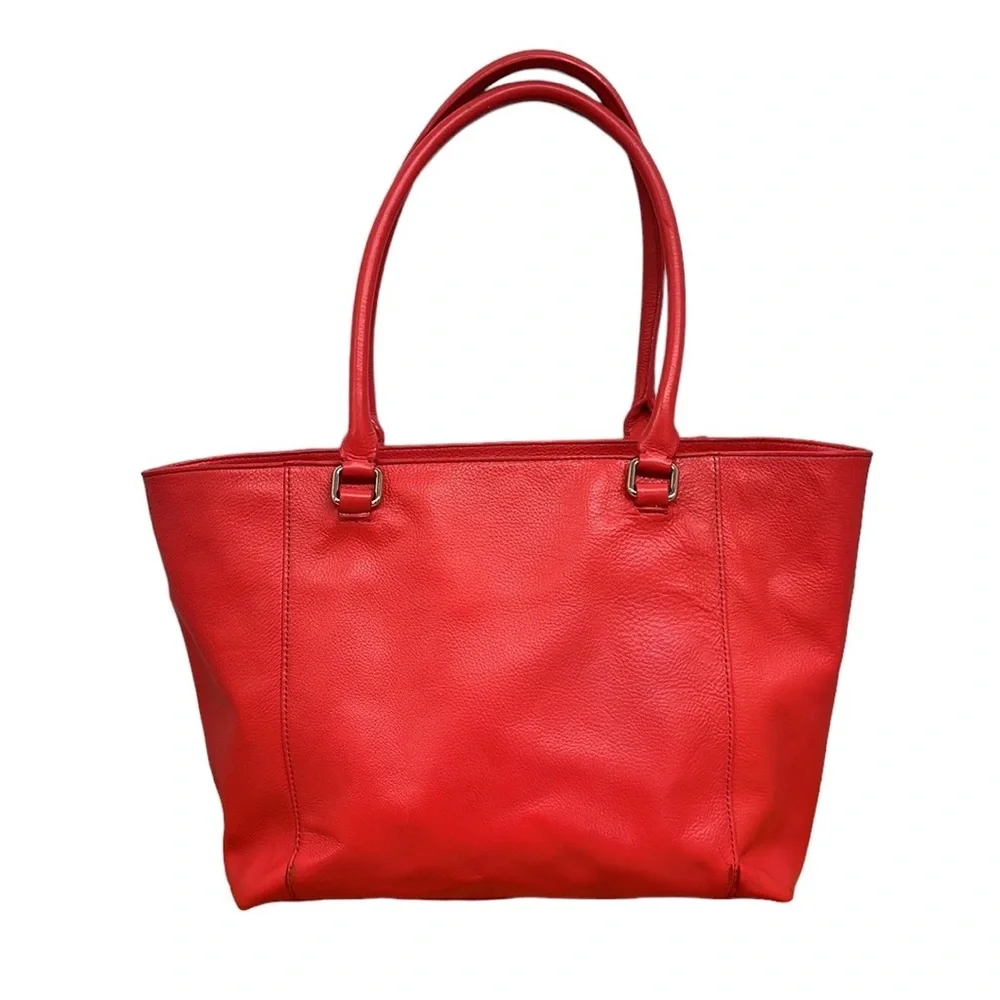 Kate Spade Pink Large Leather Tote Shoulder Bag Purse 10.25